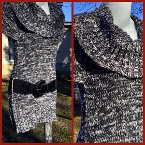 Belted Cowl Sweater, sz M